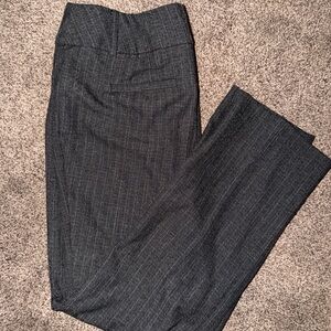 Nine West Gray Pinstripe Boot Cut Dress Pants